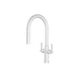 Flusso K.1800 Velox - Dual Spray Stainless Steel Two Handle Kitchen Faucet With Pull Out