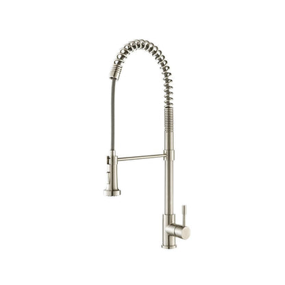 Flusso K.2000 Professio - S - Dual Spray Professional Stainless Steel Kitchen Faucet With Pull Out