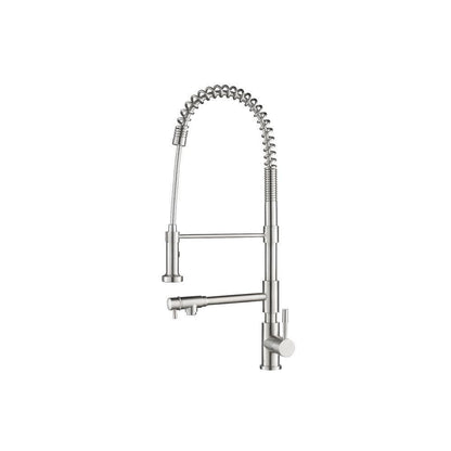 Flusso K.2030 Professio - F - Professional Polished Steel Kitchen Faucet With Pull Out & Pot Filler