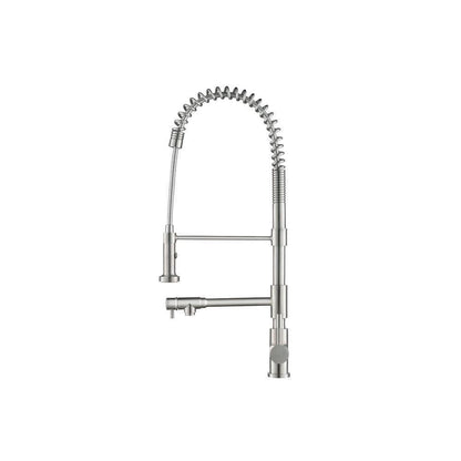 Flusso K.2030 Professio - F - Professional Polished Steel Kitchen Faucet With Pull Out & Pot Filler