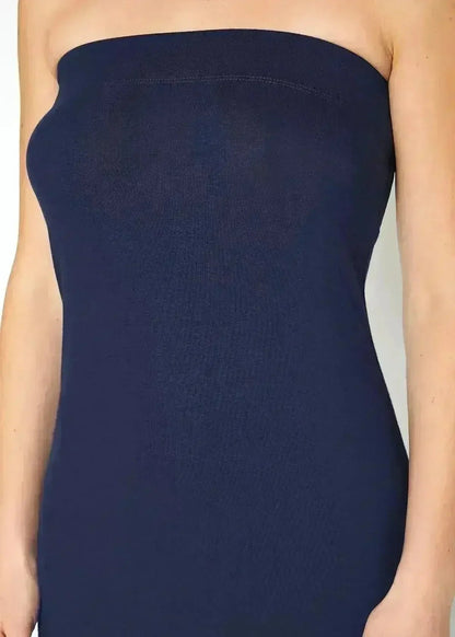 Women's Tube Top Bodycon Midi Dress