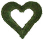 12"W MOSS COVERED HEART GREEN