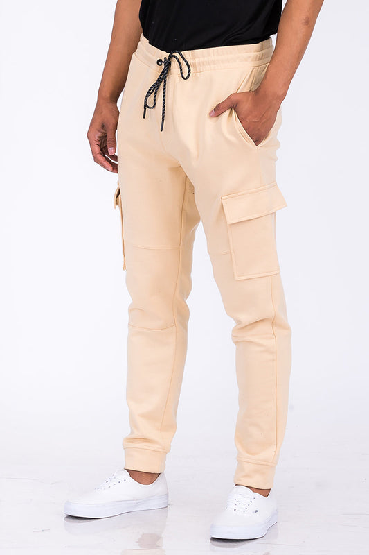 Cotton Blend Cargo Joggers with Elastic Drawstring | Apparel | Kitchen + Metal
