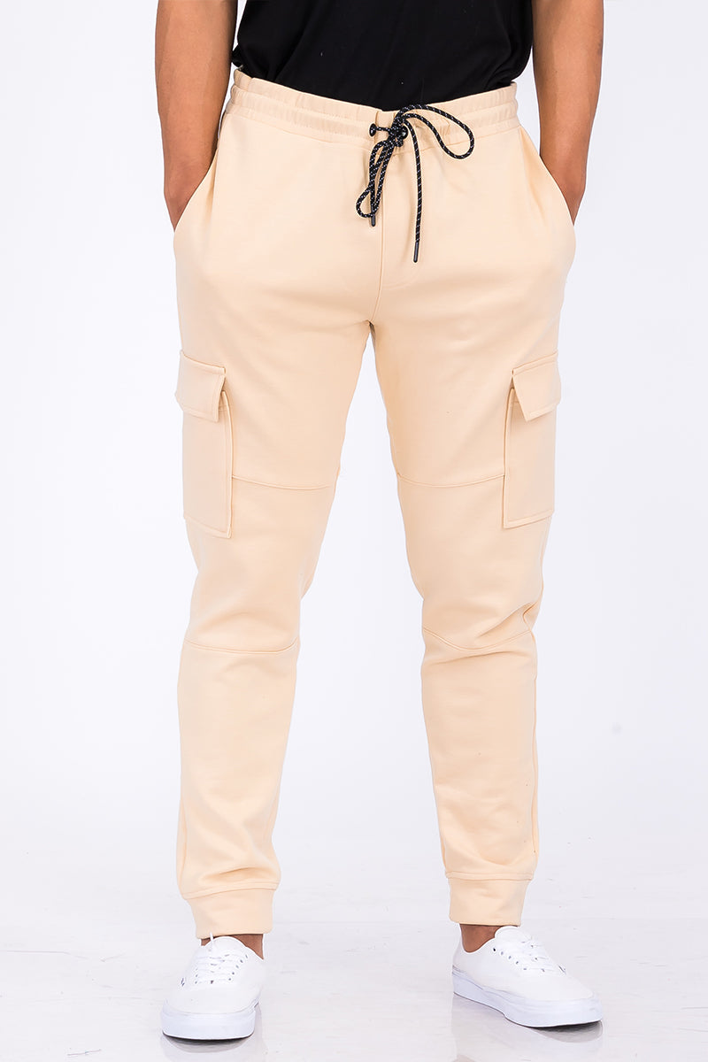 Cotton Blend Cargo Joggers with Elastic Drawstring | Apparel | Kitchen + Metal