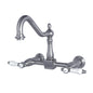 Kingston Brass KS1248BPL 8 in. Wall Mount Centerset Kitchen Faucet&#44