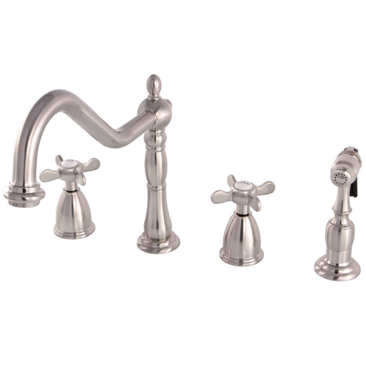 Kingston Brass KB1798BEXBS 8 x 16 in. Widespread Kitchen Faucet & Bras | Faucets | Kitchen + Metal