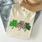 Leopard Print Shamrocks, St Patrick's Day Comfort Colors Tshirt