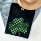 Lucky, Shamrock, Checker Print, St Patrick's Day Comfort Colors Tshirt