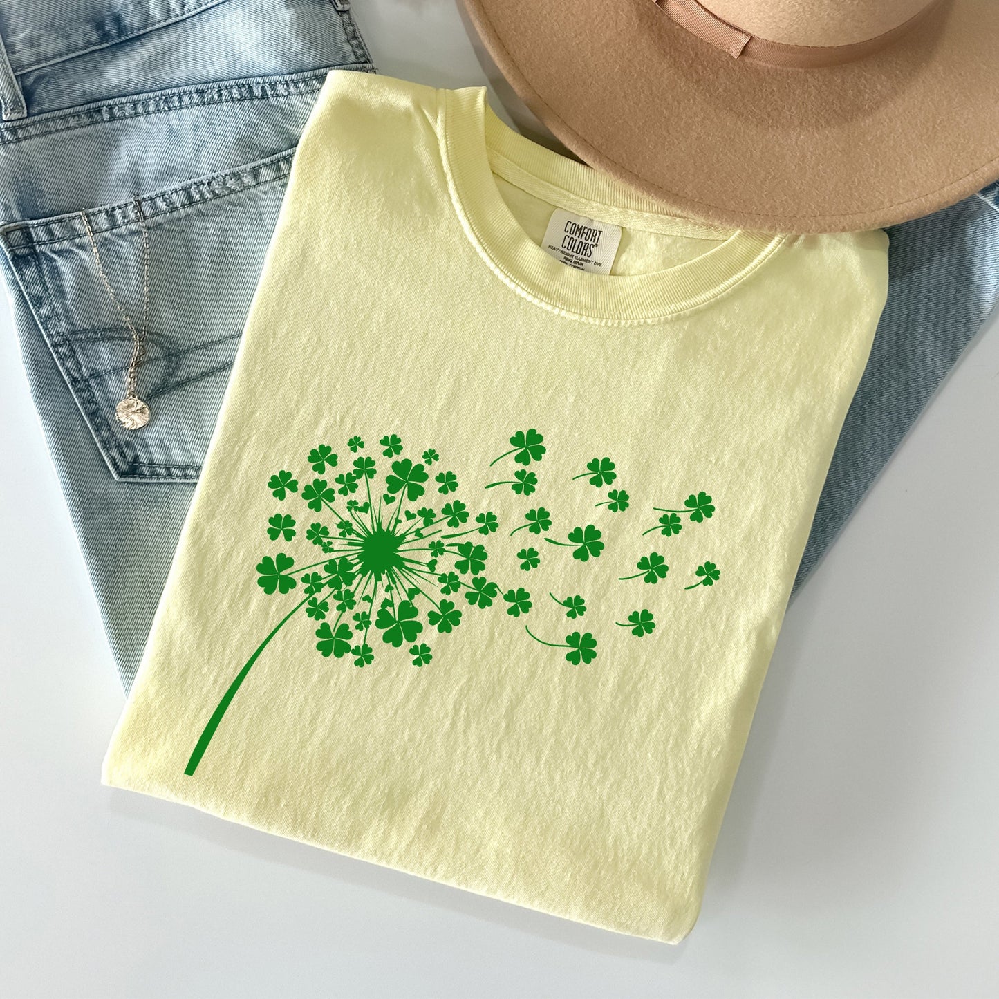 Dandelion, St Patrick's Day, Shamrocks Comfort Colors Tshirt