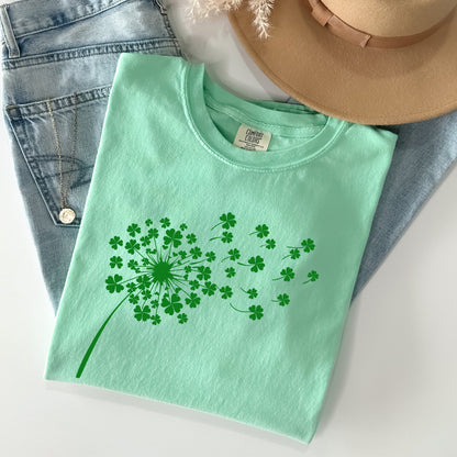 Dandelion, St Patrick's Day, Shamrocks Comfort Colors Tshirt