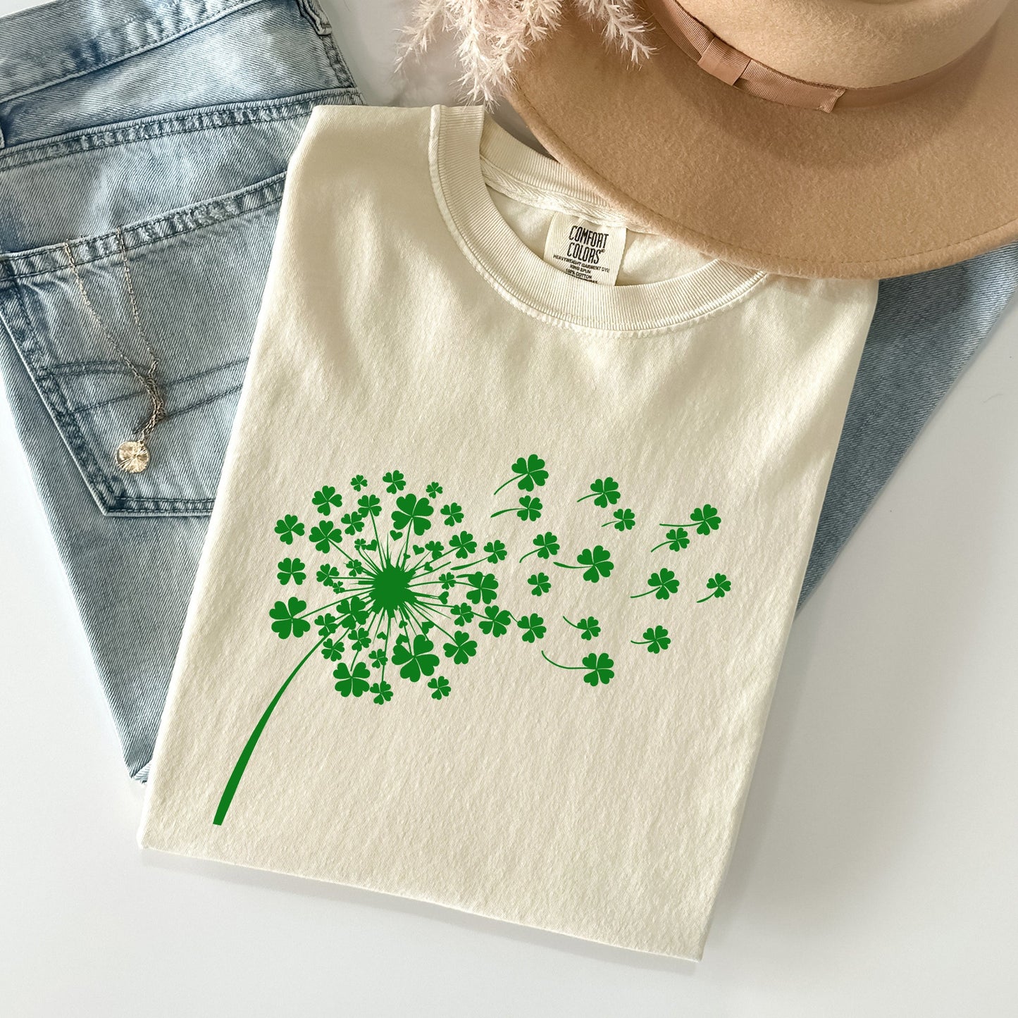 Dandelion, St Patrick's Day, Shamrocks Comfort Colors Tshirt