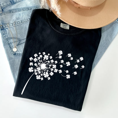 Dandelion, St Patrick's Day, Shamrocks Comfort Colors Tshirt