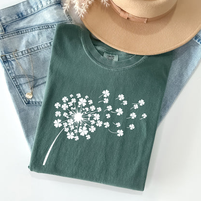 Dandelion, St Patrick's Day, Shamrocks Comfort Colors Tshirt