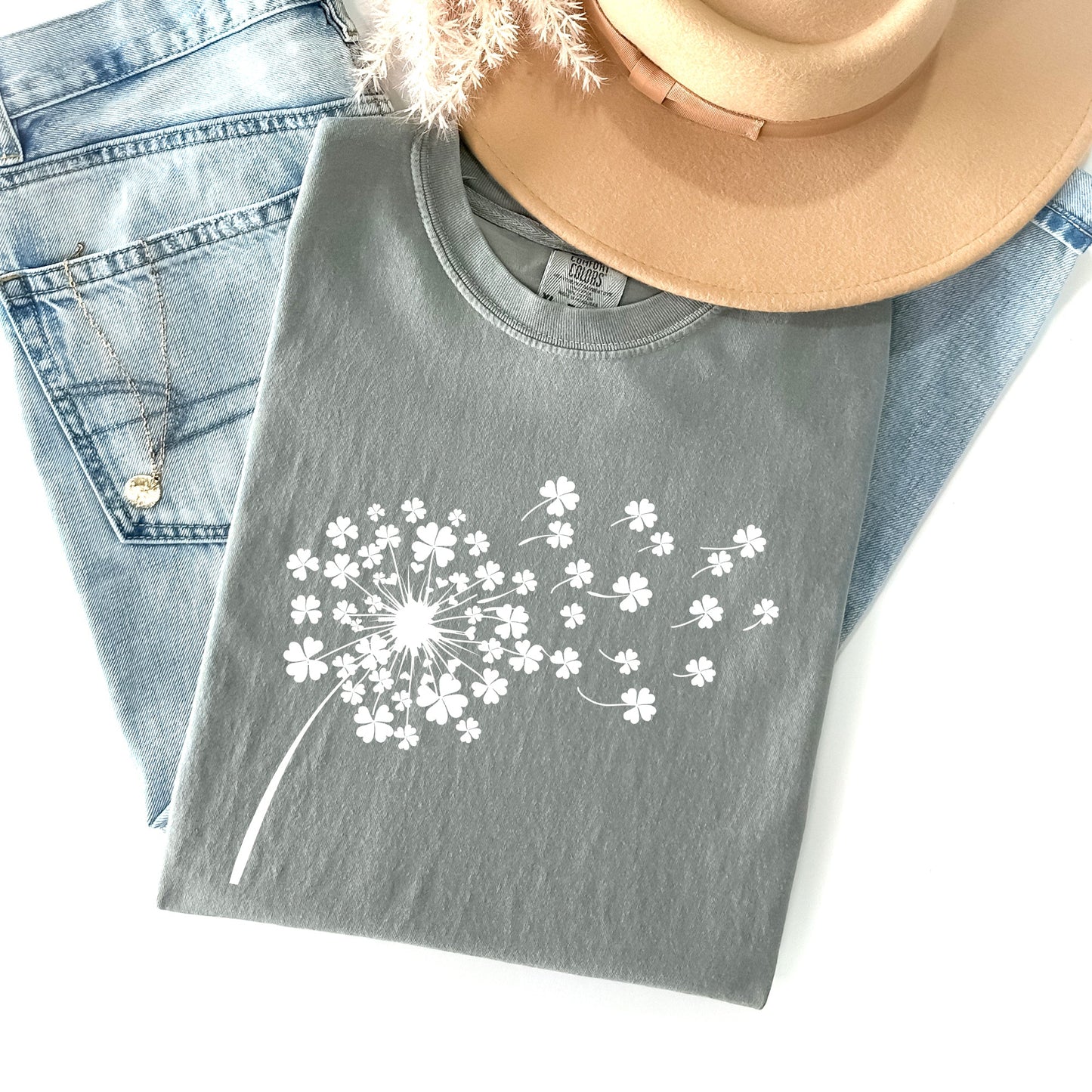 Dandelion, St Patrick's Day, Shamrocks Comfort Colors Tshirt