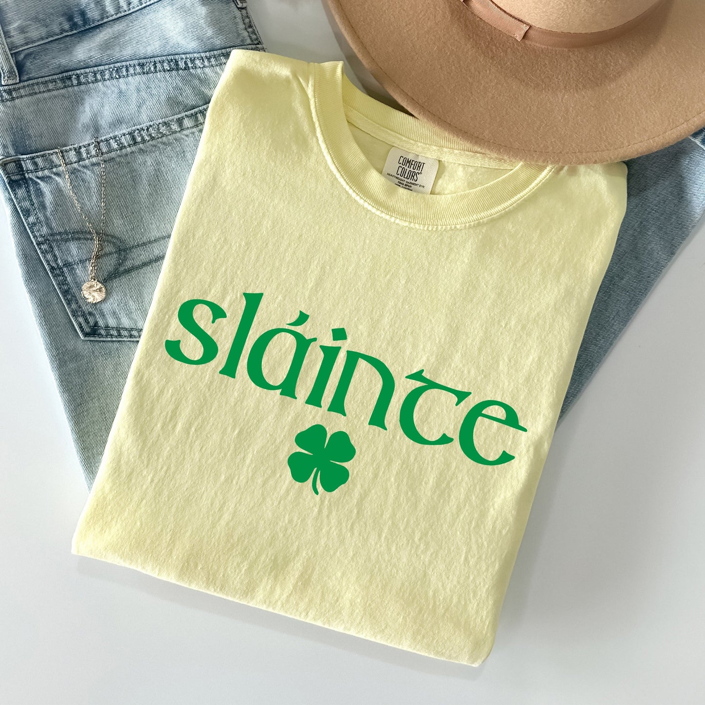 Slainte, Gaelic, Health, Luck, St Patrick's Day Comfort Colors Tshirt