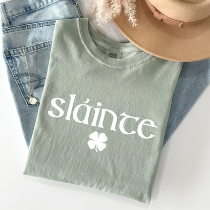 Slainte, Gaelic, Health, Luck, St Patrick's Day Comfort Colors Tshirt