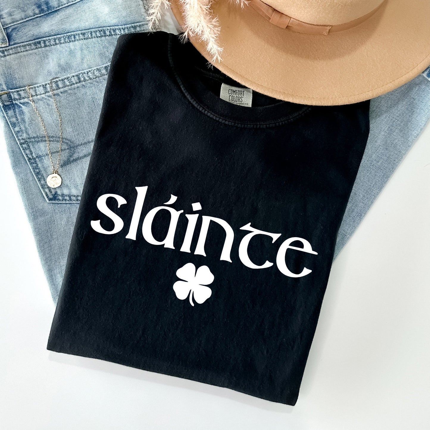 Slainte, Gaelic, Health, Luck, St Patrick's Day Comfort Colors Tshirt