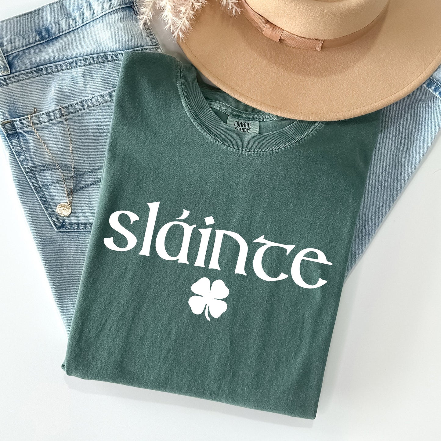 Slainte, Gaelic, Health, Luck, St Patrick's Day Comfort Colors Tshirt