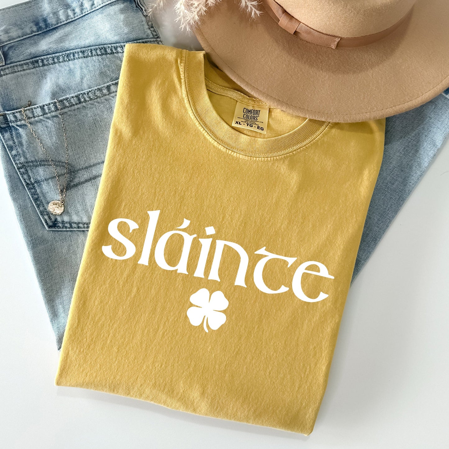 Slainte, Gaelic, Health, Luck, St Patrick's Day Comfort Colors Tshirt