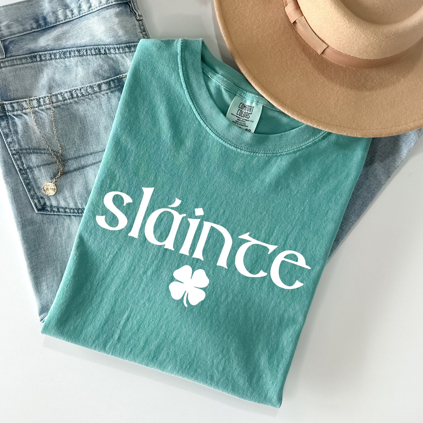 Slainte, Gaelic, Health, Luck, St Patrick's Day Comfort Colors Tshirt