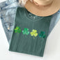 Watercolor Shamrocks In A Row, St Patrick's Day Comfort Colors Tshirt
