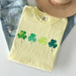 Watercolor Shamrocks In A Row, St Patrick's Day Comfort Colors Tshirt