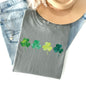 Watercolor Shamrocks In A Row, St Patrick's Day Comfort Colors Tshirt