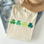 Watercolor Shamrocks In A Row, St Patrick's Day Comfort Colors Tshirt