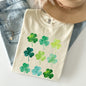 Watercolor Shamrocks In Rows, St Patrick's Day Comfort Colors Tshirt