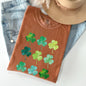 Watercolor Shamrocks In Rows, St Patrick's Day Comfort Colors Tshirt