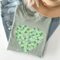 Watercolor Shamrocks, Heart, St Patrick's Day Comfort Colors Tshirt