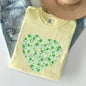 Watercolor Shamrocks, Heart, St Patrick's Day Comfort Colors Tshirt