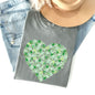Watercolor Shamrocks, Heart, St Patrick's Day Comfort Colors Tshirt