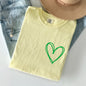 Double Heart, Pocket Print, St Patrick's Day Comfort Colors Tshirt