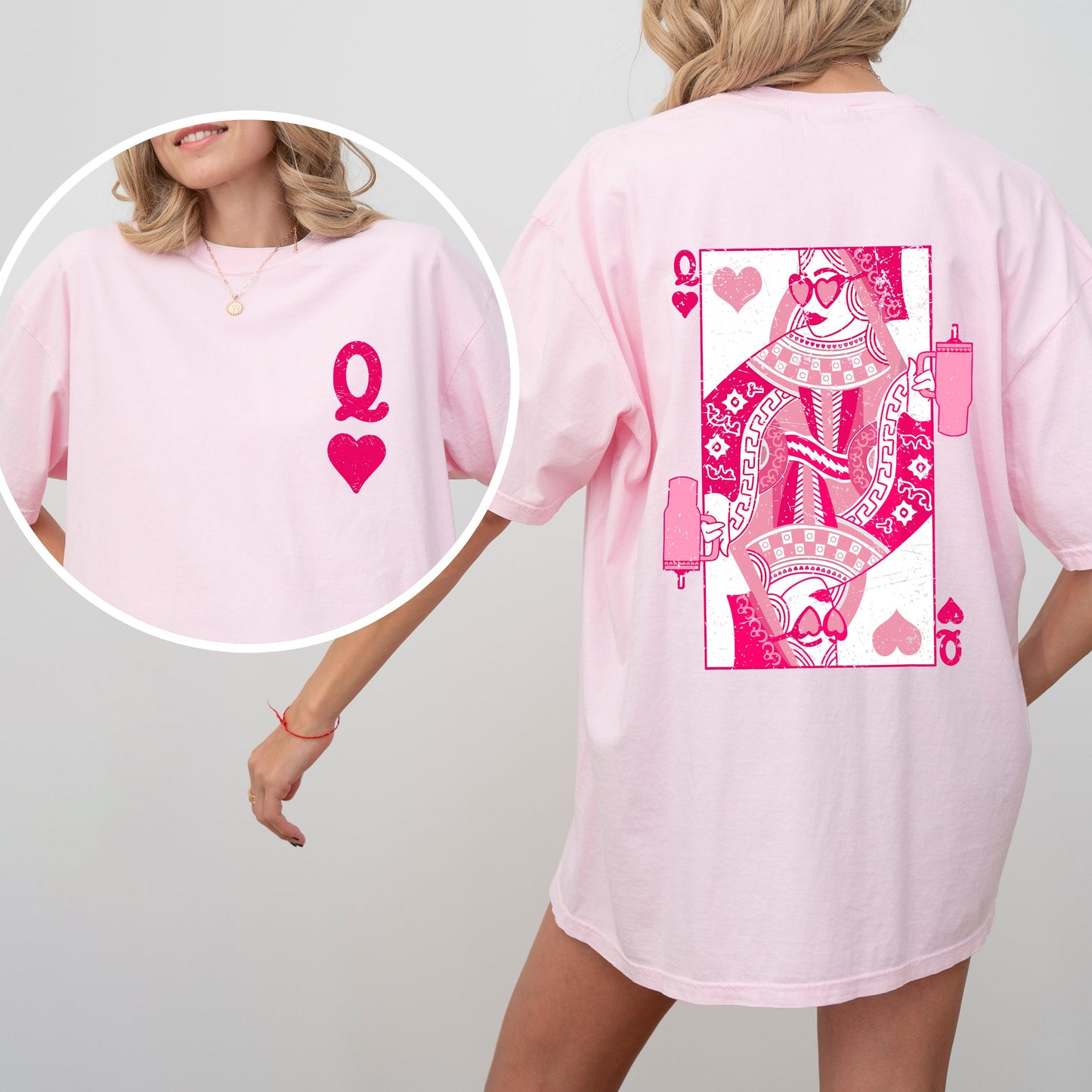 Queen of Hearts, Cards, Games, Valentine's Day Comfort Colors Tshirt