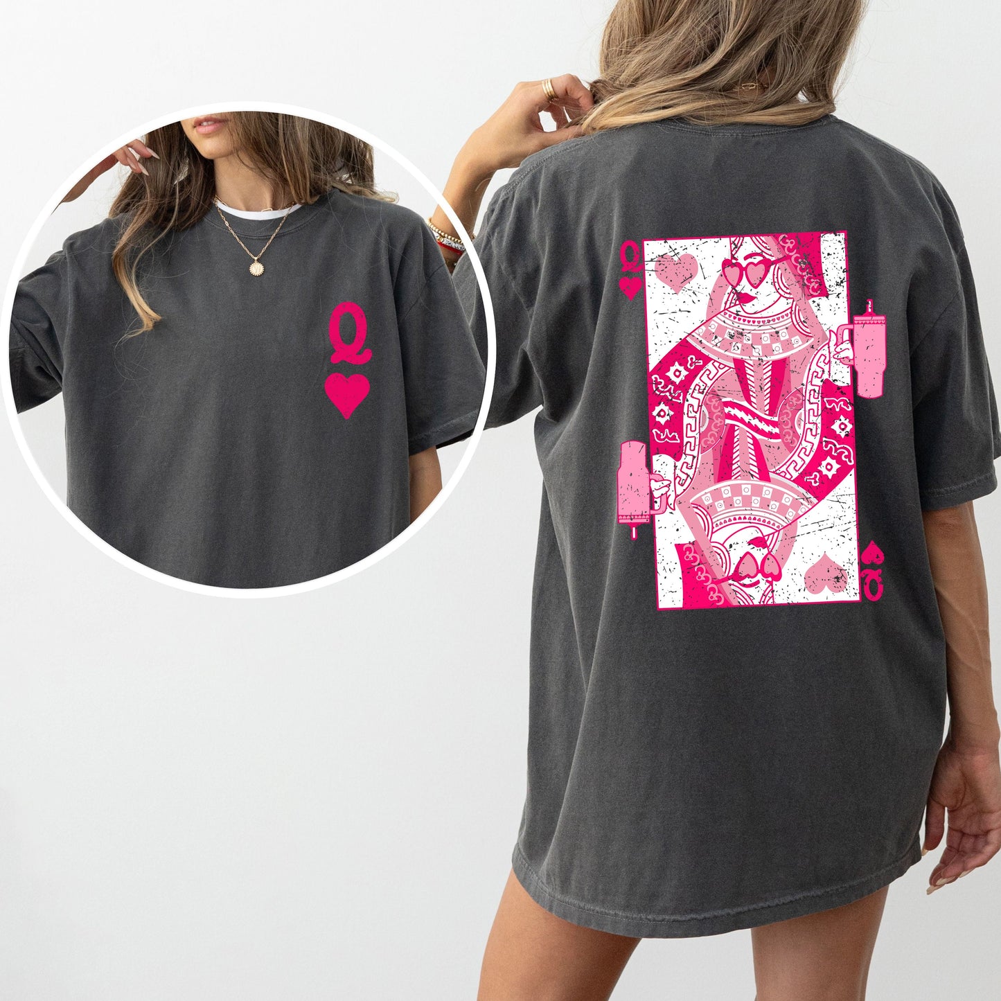 Queen of Hearts, Cards, Games, Valentine's Day Comfort Colors Tshirt