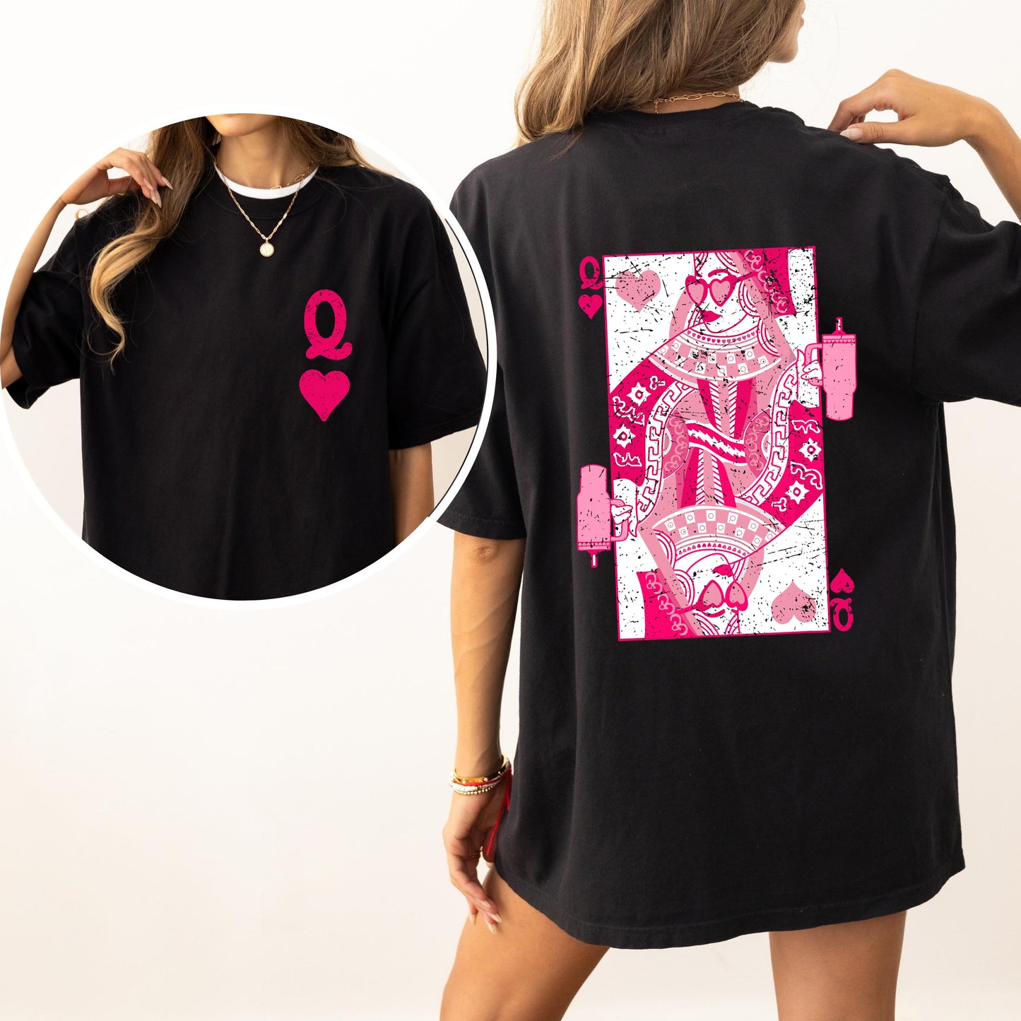 Queen of Hearts, Cards, Games, Valentine's Day Comfort Colors Tshirt