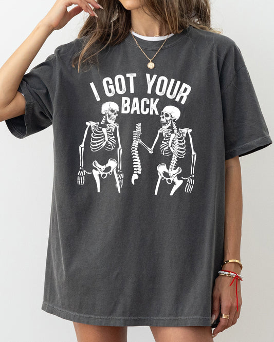I Got Your Back, Skeleton, Witch, Aesthetic, Funny, Meme, Halloween, Spooky, Costume, Tshirt Comfort Colors T-Shirt