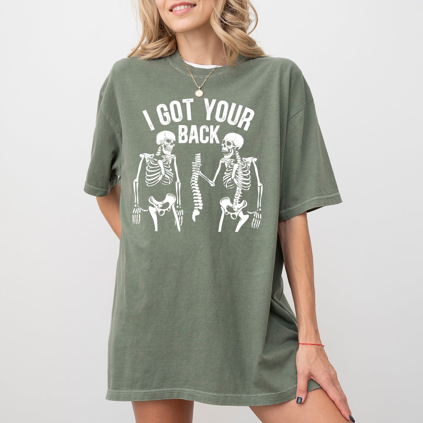 I Got Your Back, Skeleton, Witch, Aesthetic, Funny, Meme, Halloween, Spooky, Costume, Tshirt Comfort Colors T-Shirt
