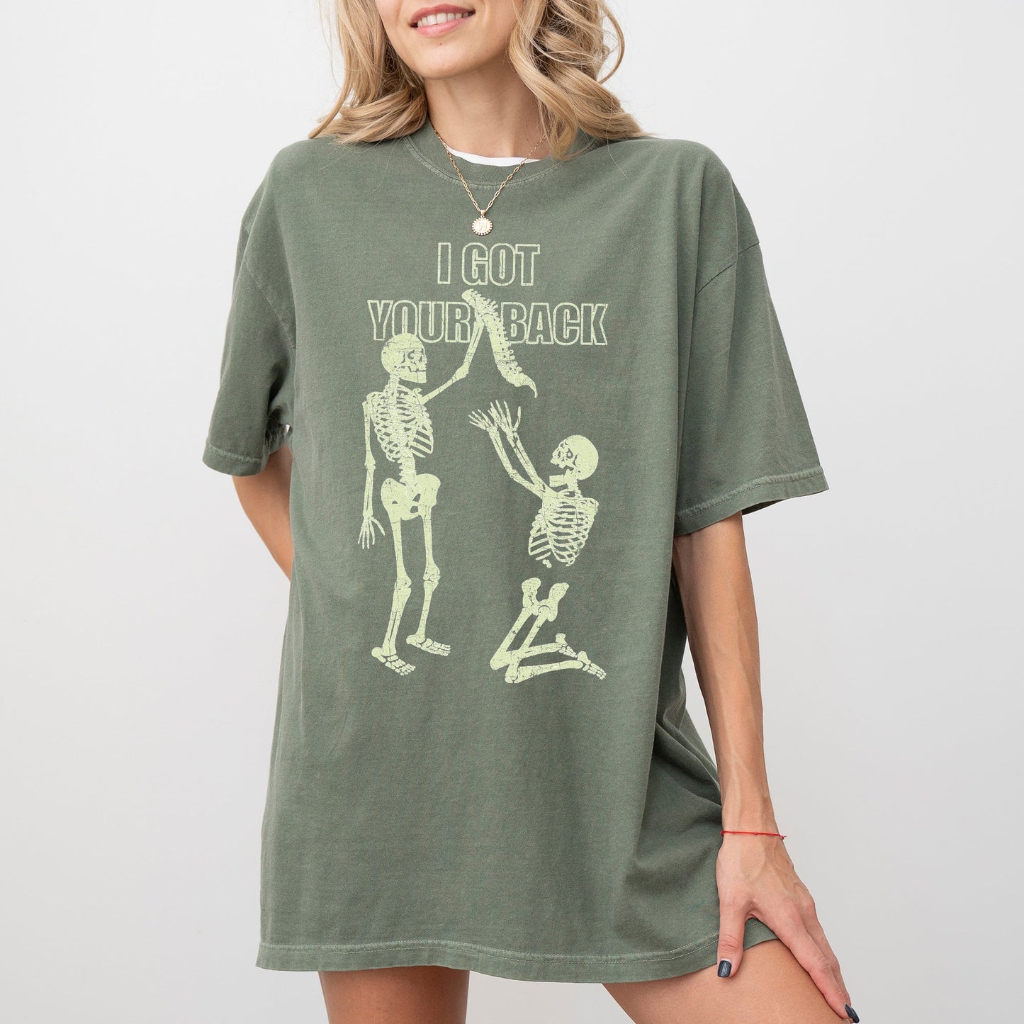 I Got Your Back, Funny Skeleton, Witch, Aesthetic, Meme, Halloween, Spooky, Costume, Tshirt Comfort Colors T-Shirt