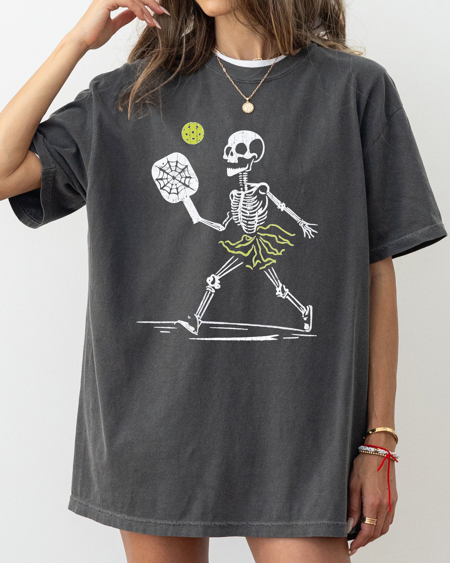 Pickleball Skeleton, Funny, Witch, Aesthetic, Meme, Halloween, Spooky, Costume, Tshirt Comfort Colors T-Shirt