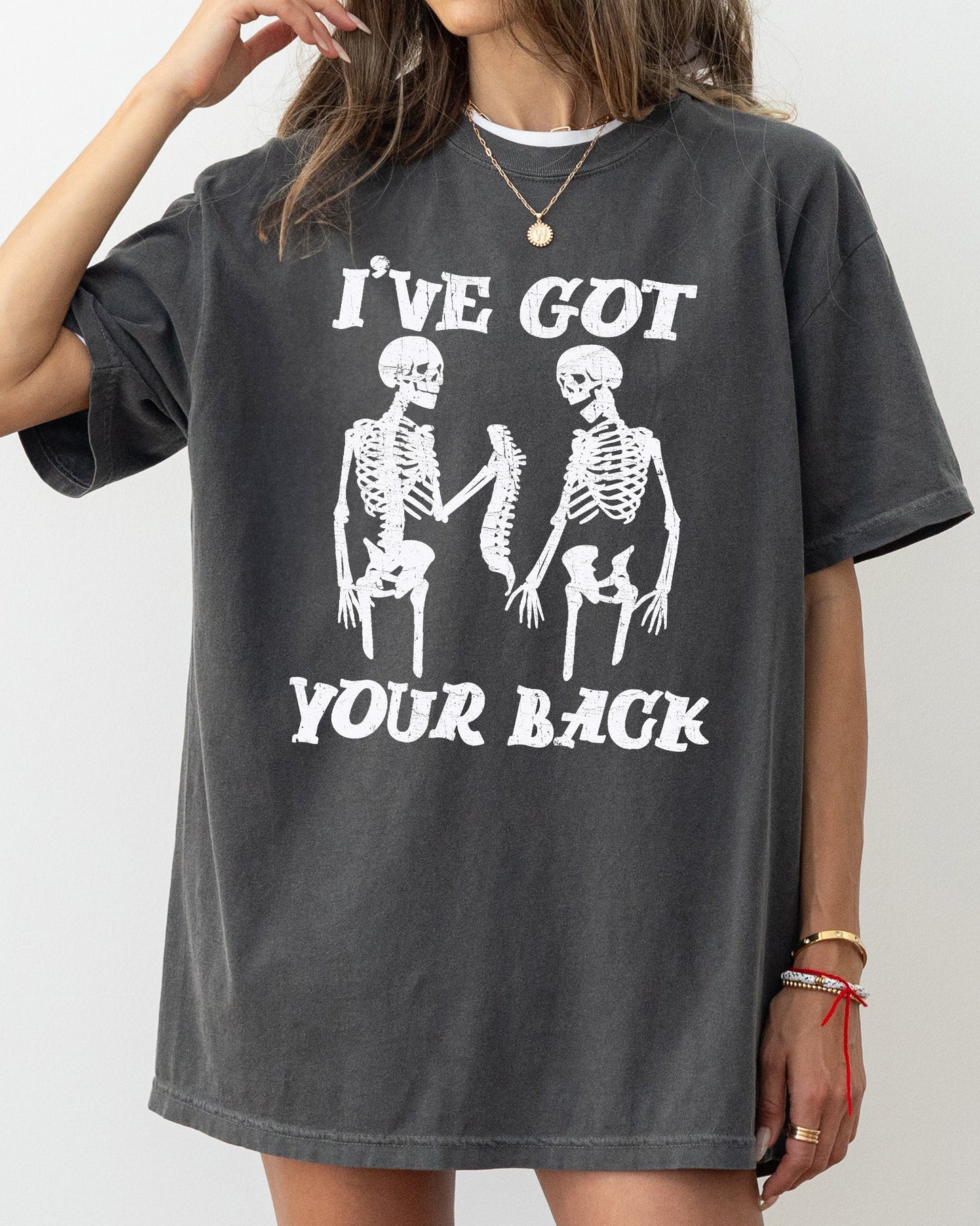 I've Got Your Back, Skeleton, Funny, Witch, Aesthetic, Meme, Halloween, Spooky, Costume, Tshirt Comfort Colors T-Shirt