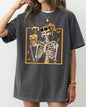 Skeleton Lady, Fall Leaves, Funny, Witch, Aesthetic, Meme, Halloween, Spooky, Costume, Tshirt Comfort Colors T-Shirt