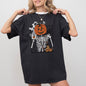Pumpkin Head Skeleton, Coffee, Witch, Aesthetic, Funny, Meme, Halloween, Spooky, Costume, Tshirt Comfort Colors T-Shirt