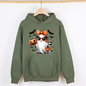 Fancy, Coffee Lover Ghost, Pumpkin, Vintage, Western, Witch, Aesthetic, Meme, Halloween, Costume, Graphic Hoodie, Hooded Sweatshirt