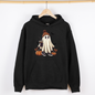 Coffee Lover, Ghost, Vintage, Western, Witch, Aesthetic, Meme, Halloween, Costume, Graphic Hoodie, Hooded Sweatshirt