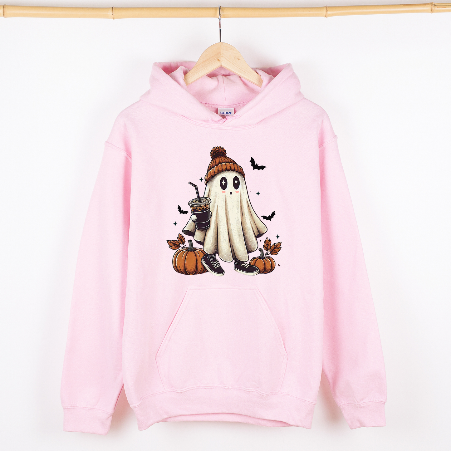 Coffee Lover, Ghost, Vintage, Western, Witch, Aesthetic, Meme, Halloween, Costume, Graphic Hoodie, Hooded Sweatshirt