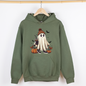 Coffee Lover, Ghost, Vintage, Western, Witch, Aesthetic, Meme, Halloween, Costume, Graphic Hoodie, Hooded Sweatshirt