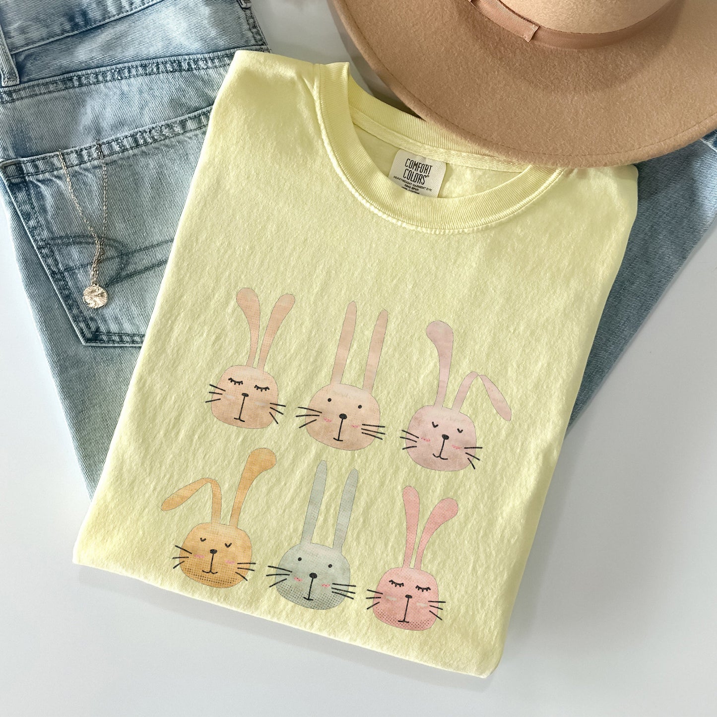 Adorable Easter Bunnies, Rabbits Comfort Colors Tshirt
