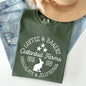 Cottontail Farms, Coffee and Bakery, Retro Sign, Easter Comfort Colors Tshirt